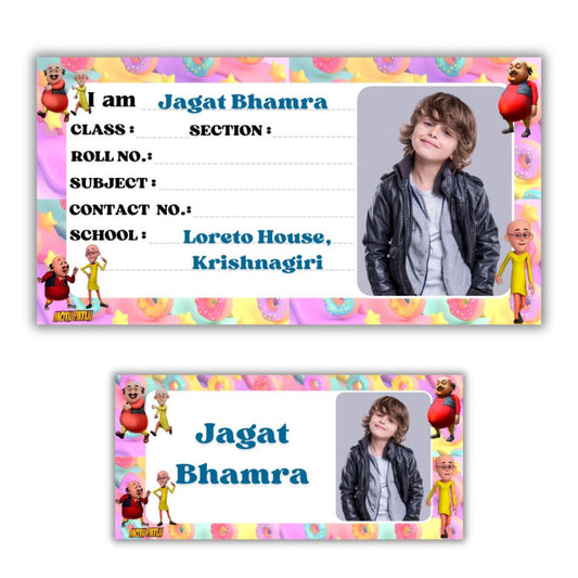 Kids Photo Name Slips & Tags | Pack of 63 | 36 Name Slips & 27 Tags