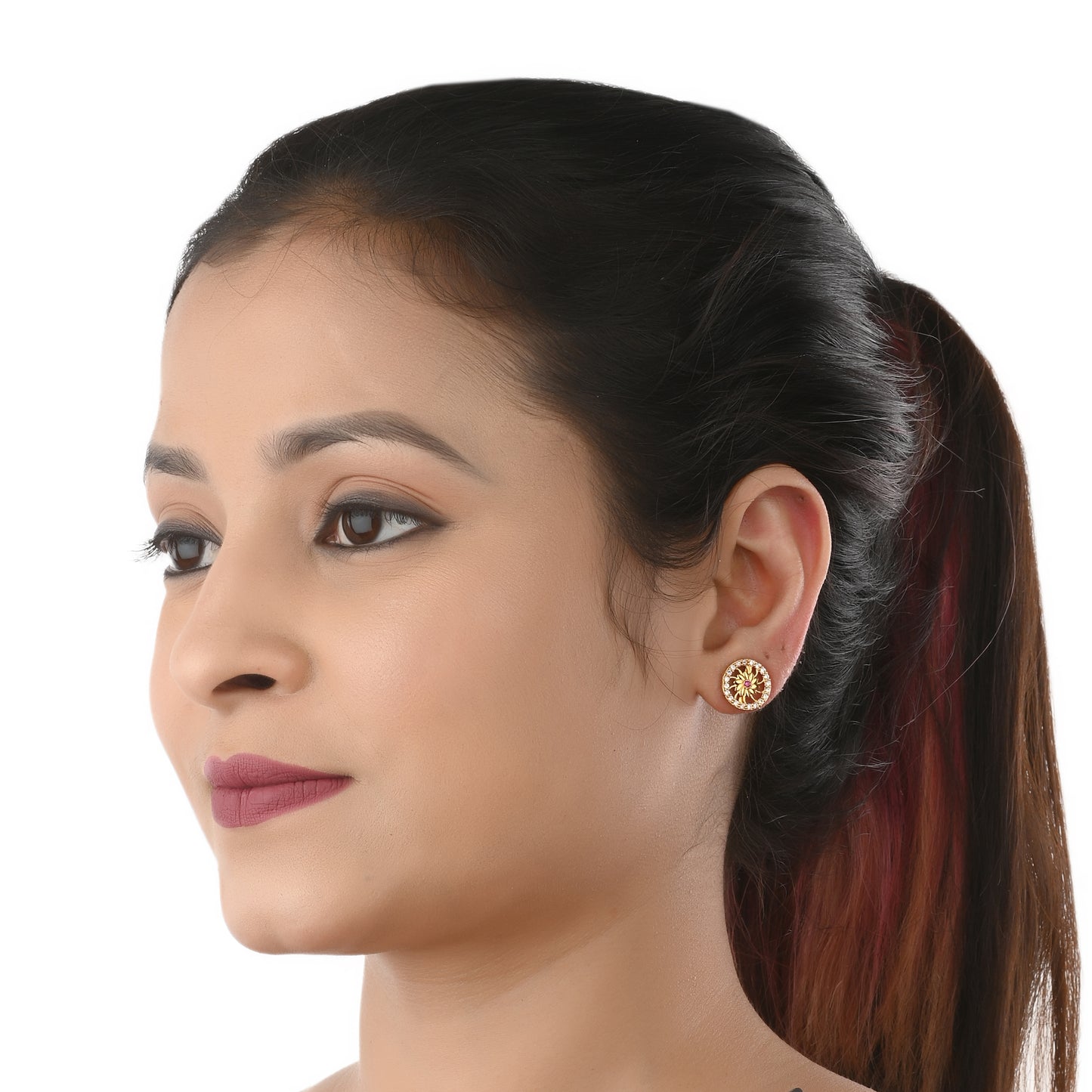 Gold Plated AD Earrings Set