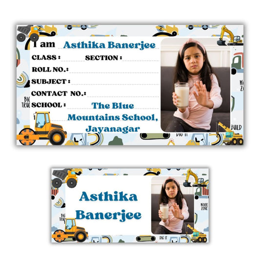 Kids Photo Name Slips & Tags | Pack of 63 | 36 Name Slips & 27 Tags