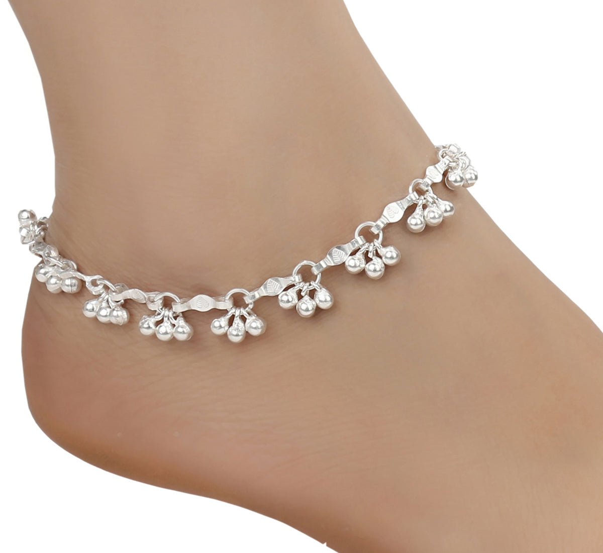 Silver Plated Anklets & 22 inch Gold Plated Chain