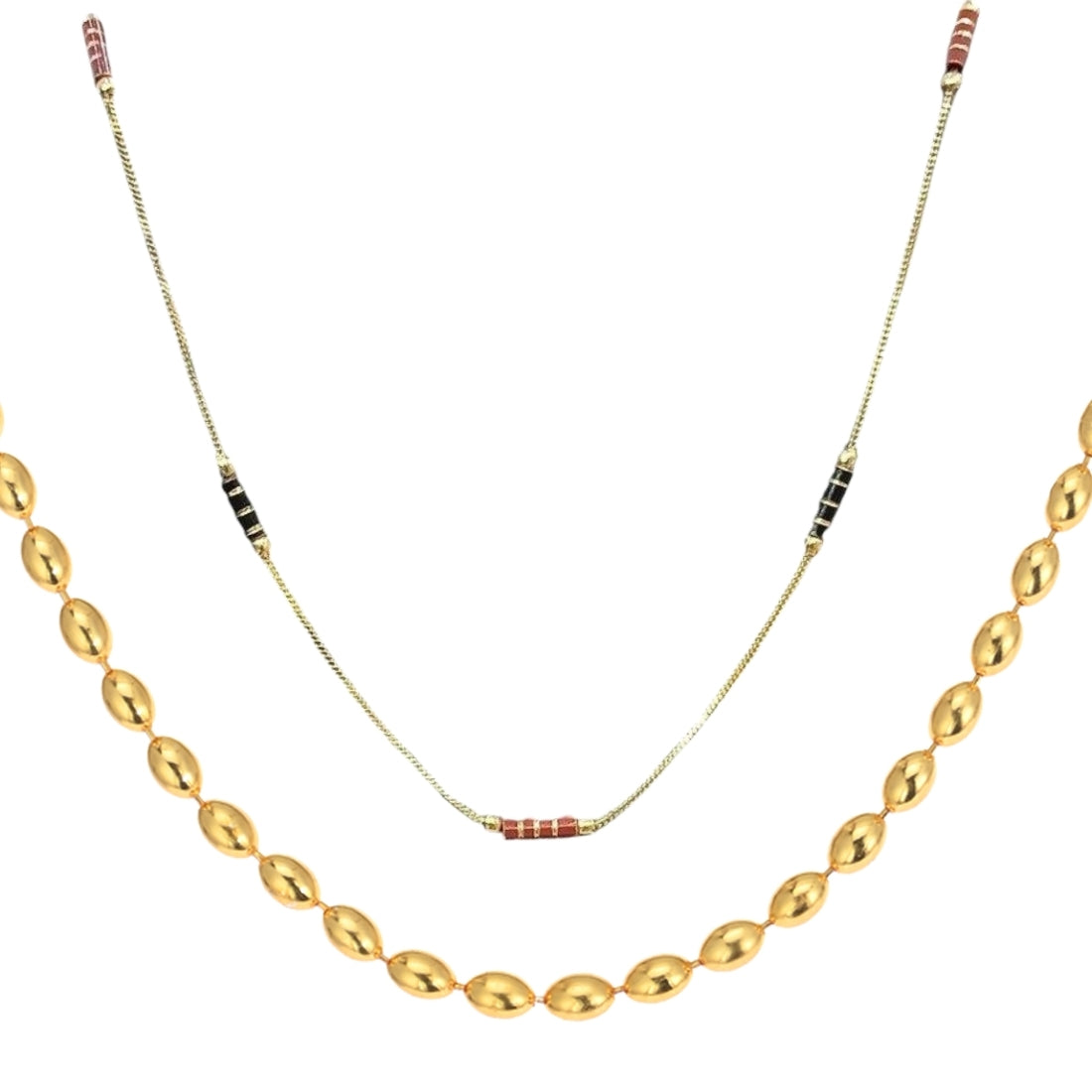 Combo of 2 Gold Plated Chains 22inch Long