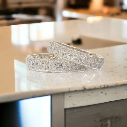 Gold Plated AD Kada Bangles Pair