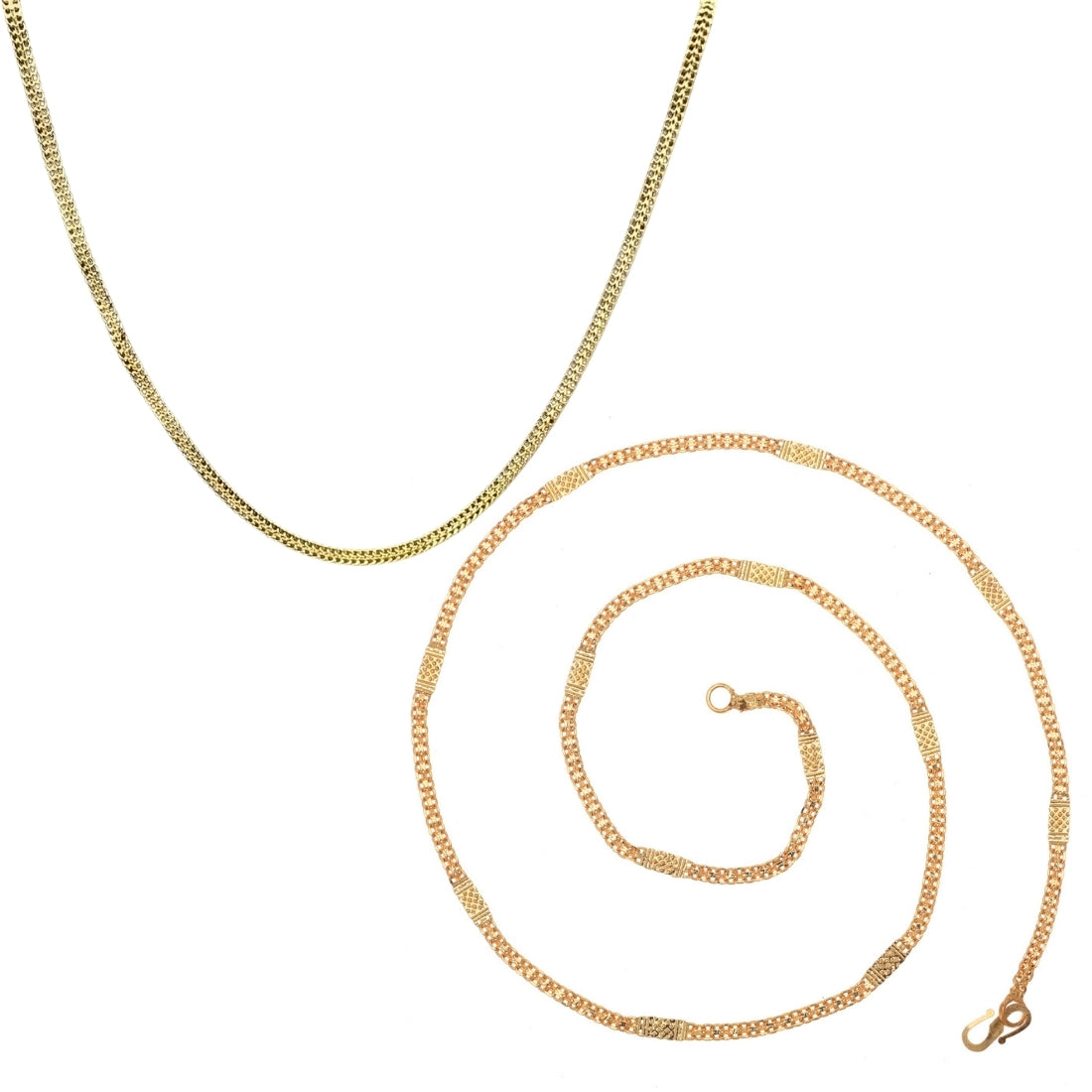 Combo of 2 Gold Plated Chains 22inch Long