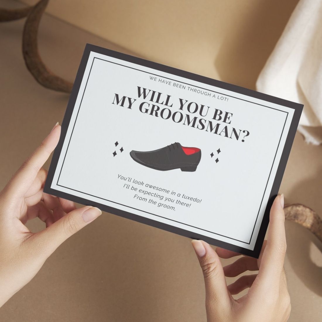 Groomsman Proposal Invitation Cards 5.8x8.3inch | Wedding Invite