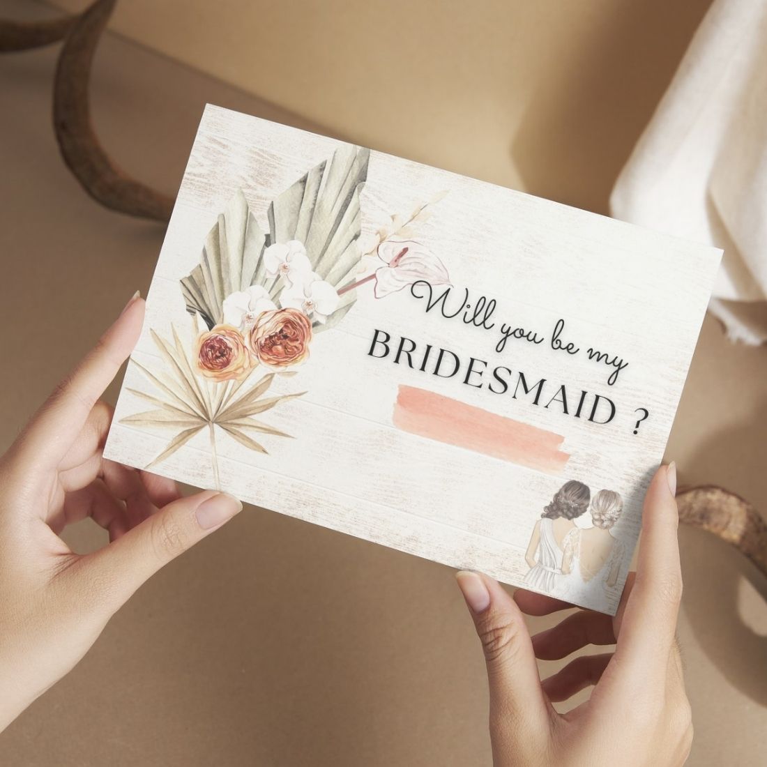 Bridesmaid Proposal Invitation Cards 5.8x8.3inch | Wedding Invite