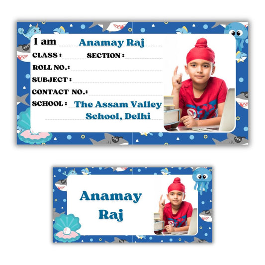 Kids Photo Name Slips & Tags | Pack of 63 | 36 Name Slips & 27 Tags