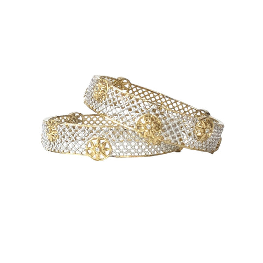 Gold Plated AD Kada Bangles Pair