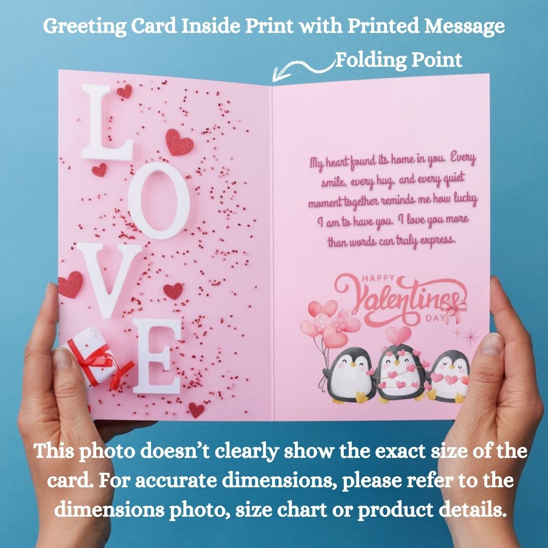 Valentine's Day Greeting Card with Envelope