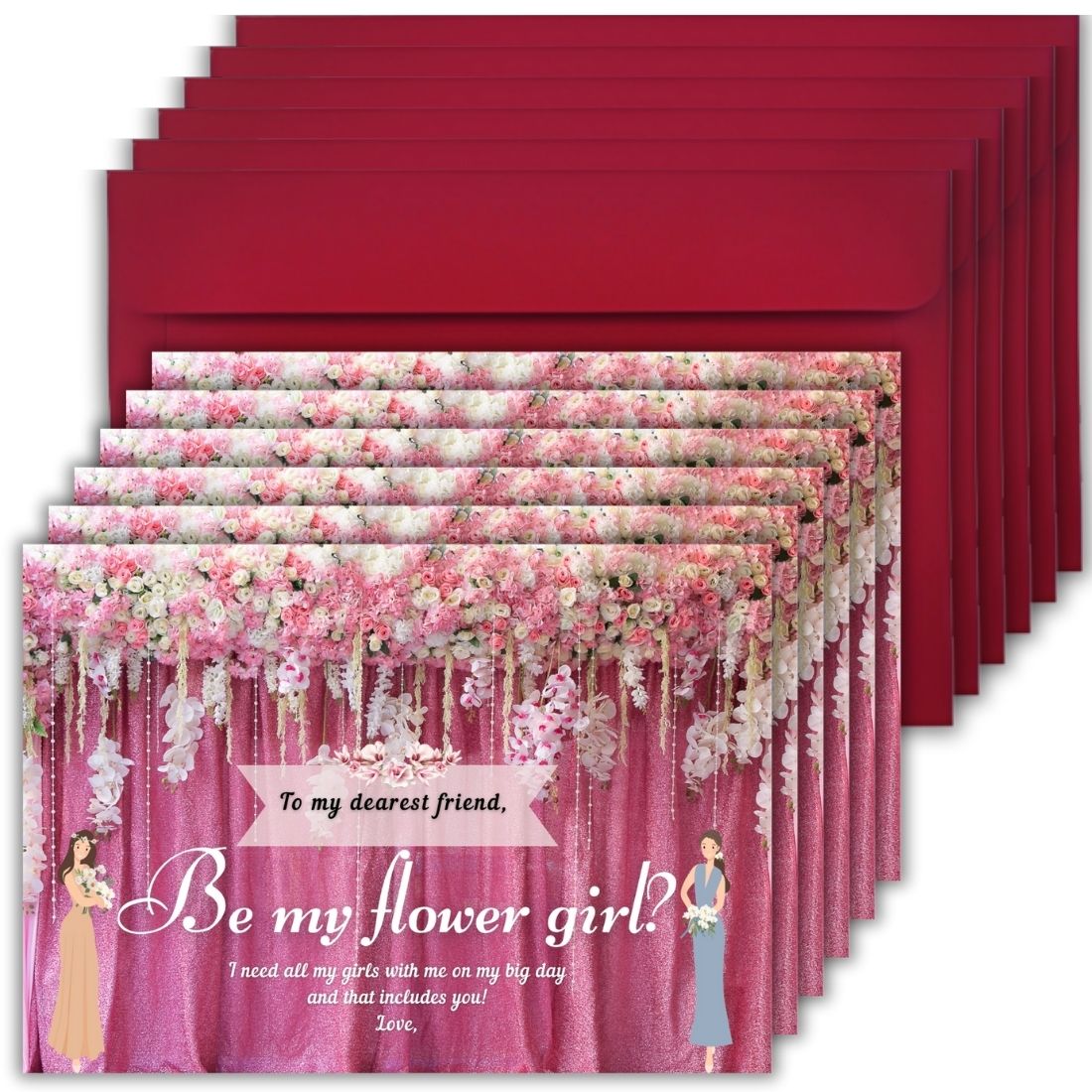 Bridesmaid Proposal Invitation Cards 5.8x8.3inch | Wedding Invite