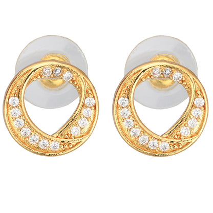 Gold Plated AD Earrings Set