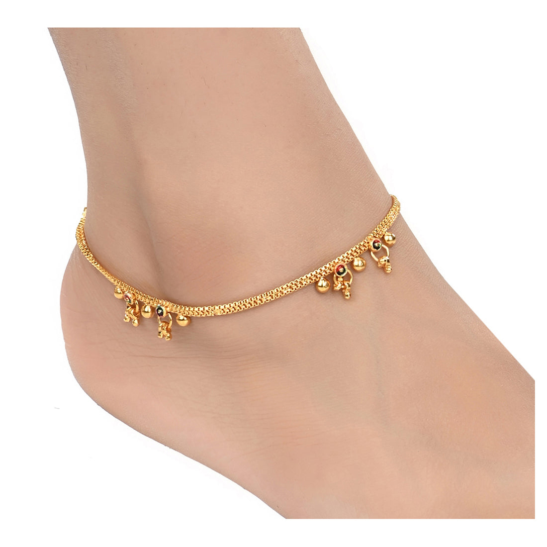 Gold Plated Anklet Pair