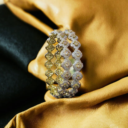 Gold Plated AD Kada Bangles Pair