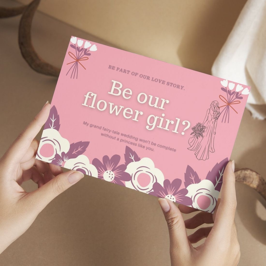 Bridesmaid Proposal Invitation Cards 5.8x8.3inch | Wedding Invite