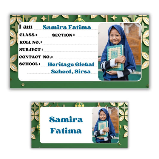 Kids Photo Name Slips & Tags | Pack of 63 | 36 Name Slips & 27 Tags