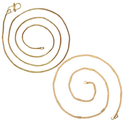 Combo of 2 Gold Plated Chains 22inch Long