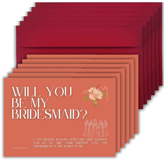 Bridesmaid Proposal Invitation Cards 5.8x8.3inch | Wedding Invite