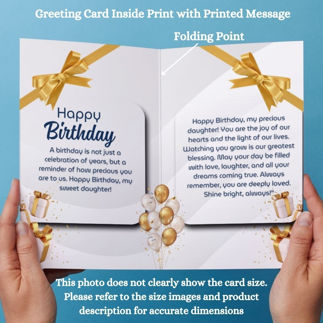 Daughter Birthday Photo Greeting Card