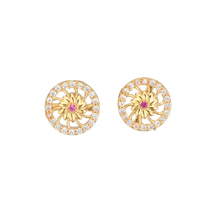 Gold Plated AD Earrings Set