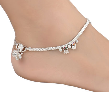 Silver Plated Anklet Pair