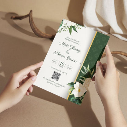 Wedding Invitation Cards with Envelopes | Customised Pack of 12 | One side Printed