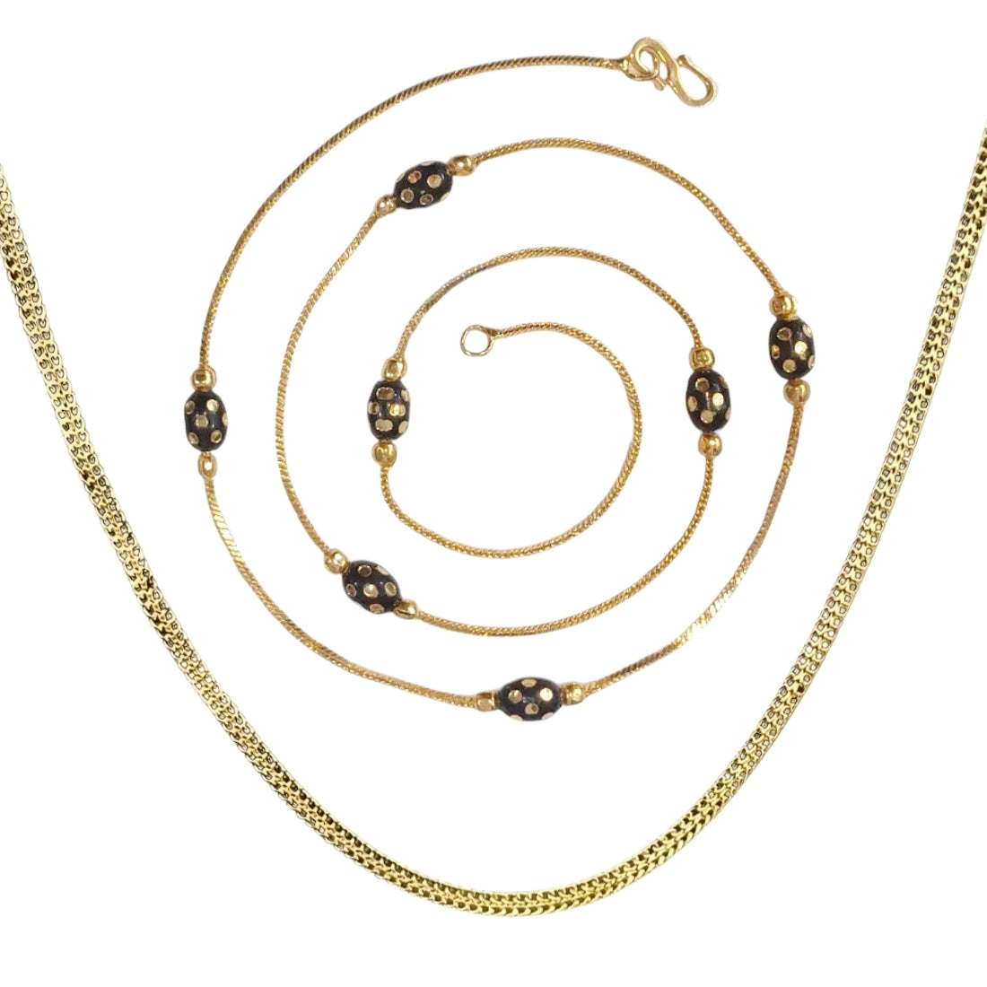 Combo of 2 Gold Plated Chains 22inch Long