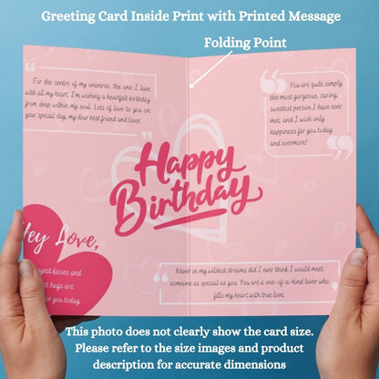 Photo Greeting Card with for Husband Hubby Boyfirend | Preprinted Inside Message