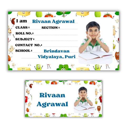 Kids Photo Name Slips & Tags | Pack of 63 | 36 Name Slips & 27 Tags