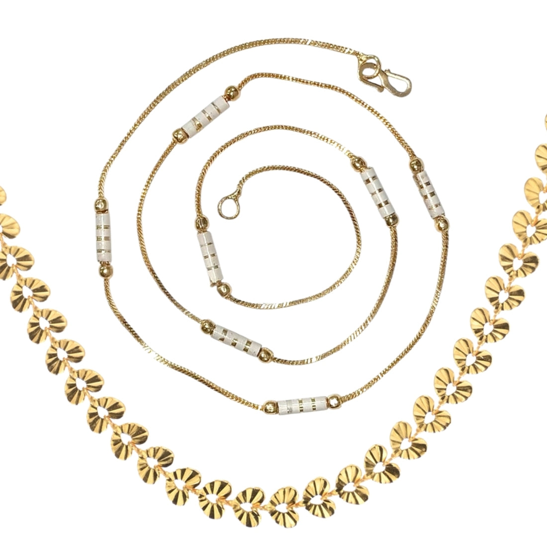 Combo of 2 Gold Plated Chains 22inch Long