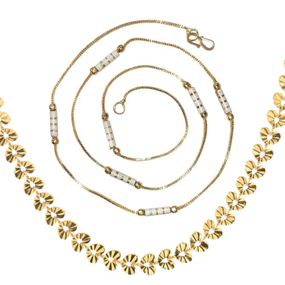 Combo of 2 Gold Plated Chains 22inch Long