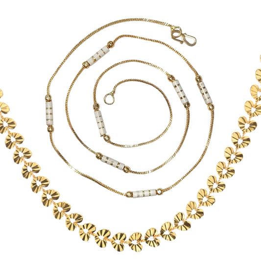 Combo of 2 Gold Plated Chains 22inch Long