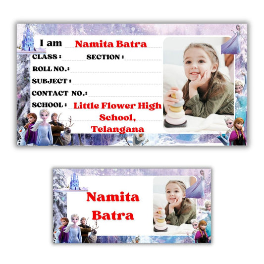 Kids Photo Name Slips & Tags | Pack of 63 | 36 Name Slips & 27 Tags
