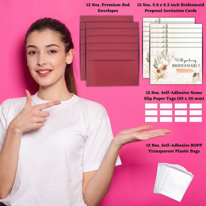 Bridesmaid Proposal Invitation Cards 5.8x8.3inch | Wedding Invite