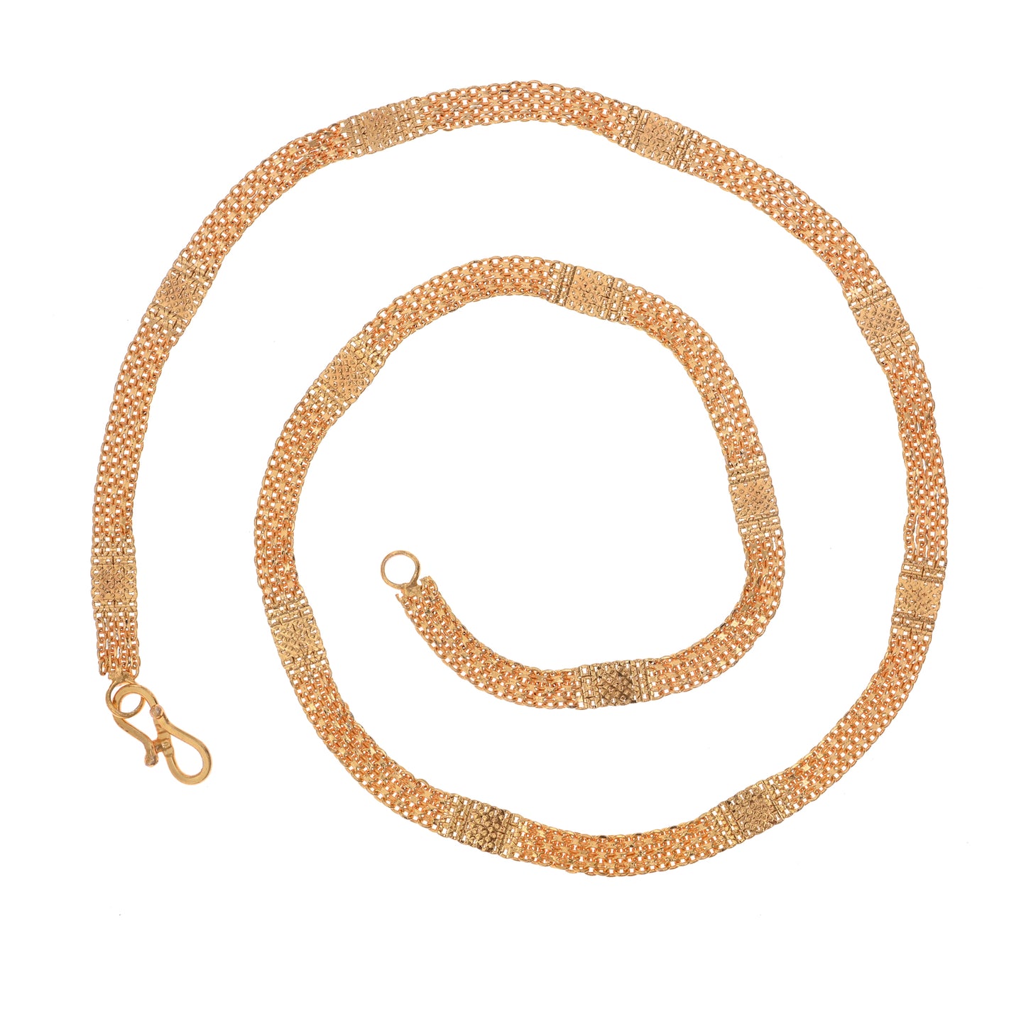 Silver Plated Anklets & 22 inch Gold Plated Chain