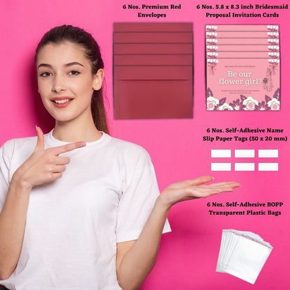 Bridesmaid Proposal Invitation Cards 5.8x8.3inch | Wedding Invite