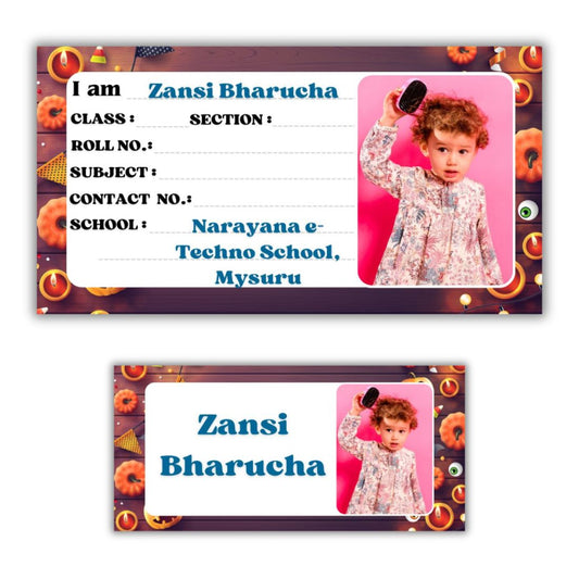 Kids Photo Name Slips & Tags | Pack of 63 | 36 Name Slips & 27 Tags