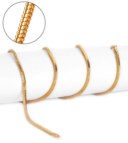 Silver Plated Anklets & 22 inch Gold Plated Chain