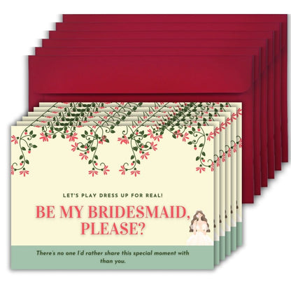 Bridesmaid Proposal Invitation Cards 5.8x8.3inch | Wedding Invite