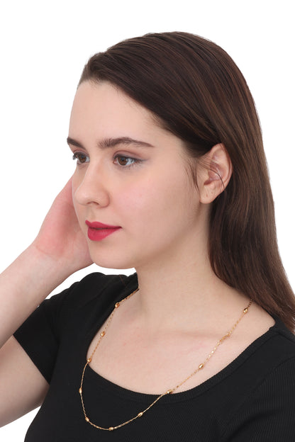 Silver Plated Anklets & 22 inch Gold Plated Chain