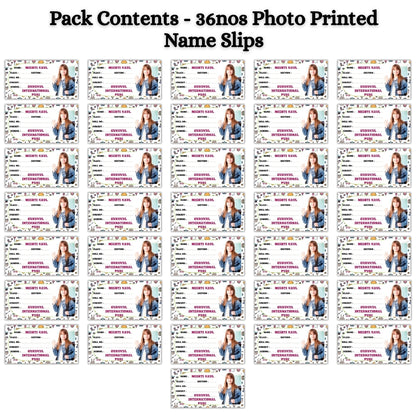 Kids Photo Name Slips Pack of 36