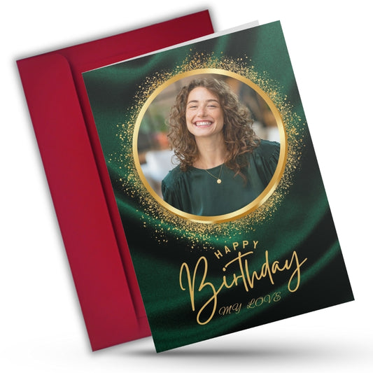 Photo Greeting Card with for Wife Girlfriend | Preprinted Inside Message