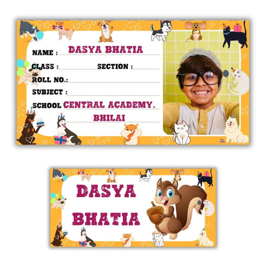 Kids Photo Name Slips & Tags | Pack of 49 | 24 Name Slips & 25 Tags