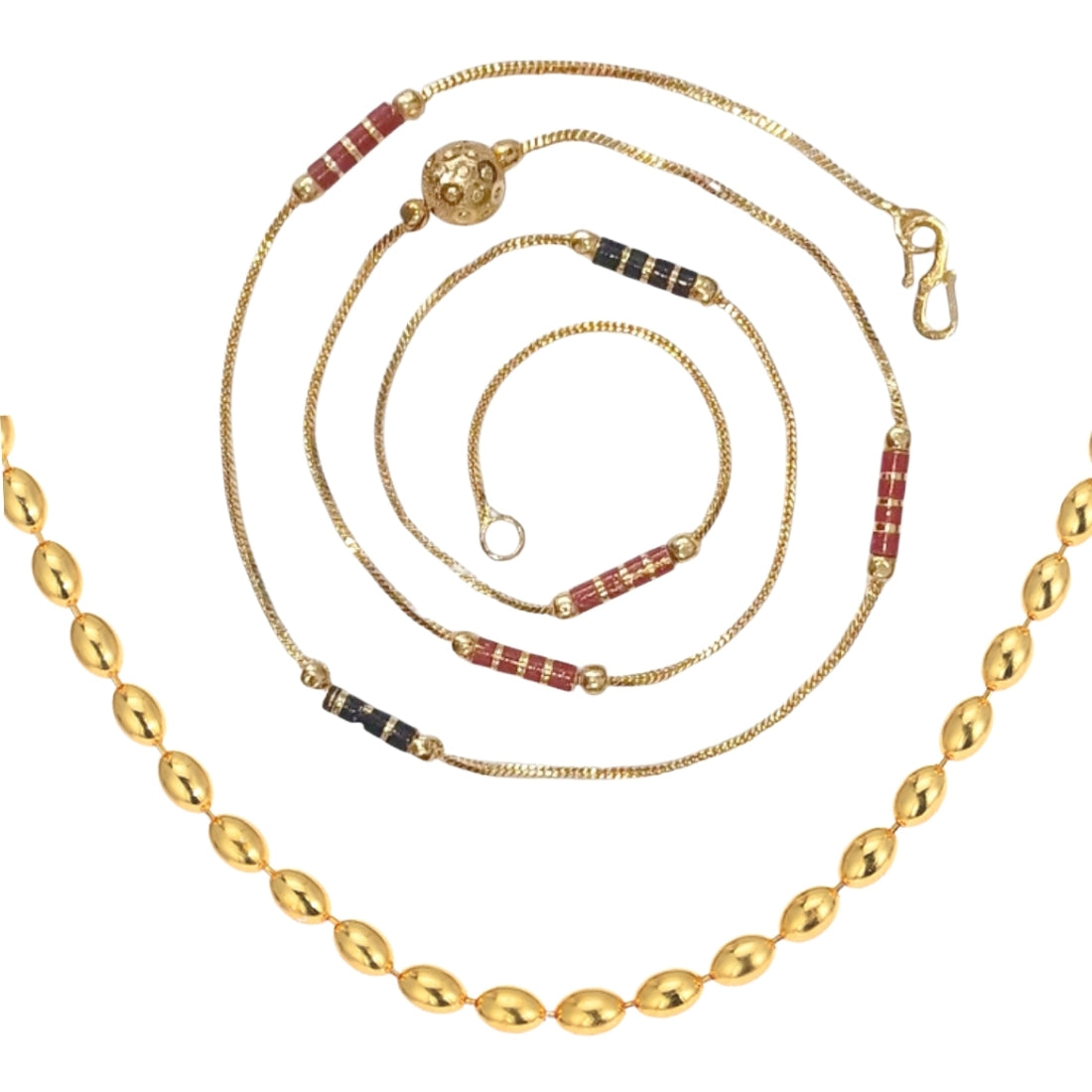 Combo of 2 Gold Plated Chains 22inch Long