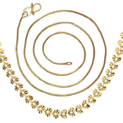 Combo of 2 Gold Plated Chains 22inch Long