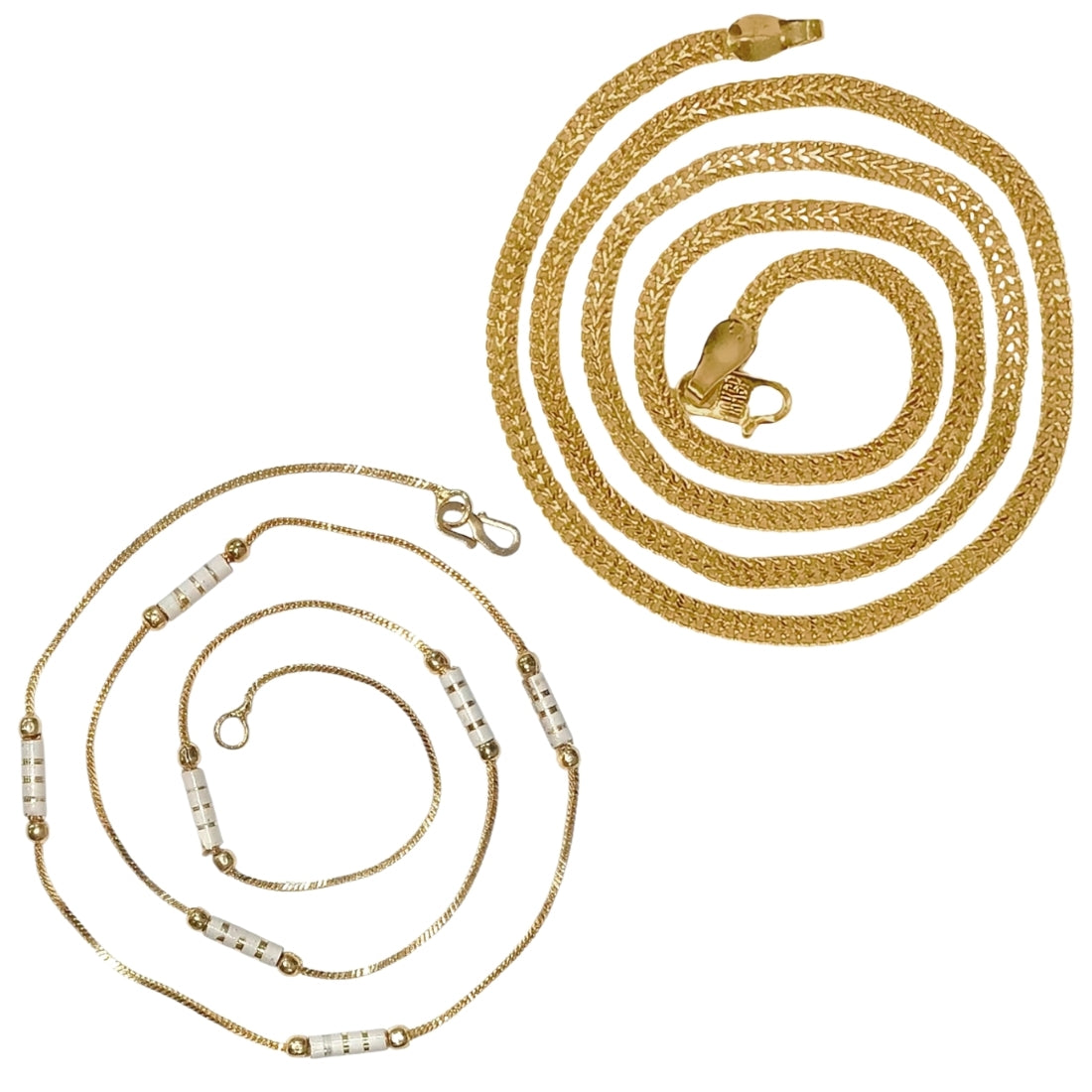 Combo of 2 Gold Plated Chains 22inch Long