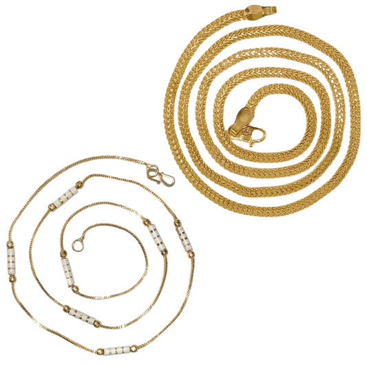 Combo of 2 Gold Plated Chains 22inch Long