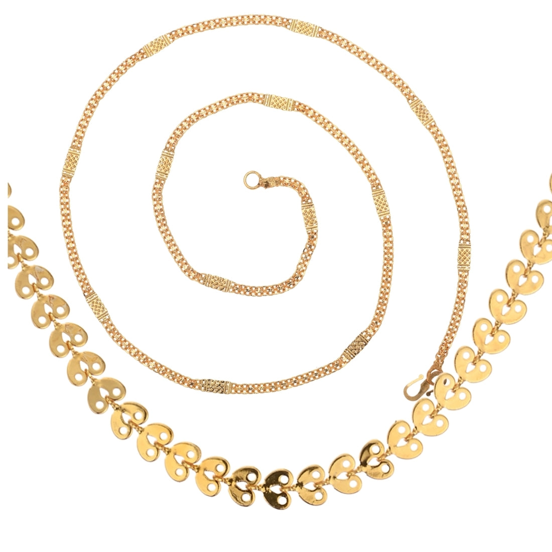 Combo of 2 Gold Plated Chains 22inch Long