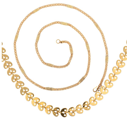 Combo of 2 Gold Plated Chains 22inch Long