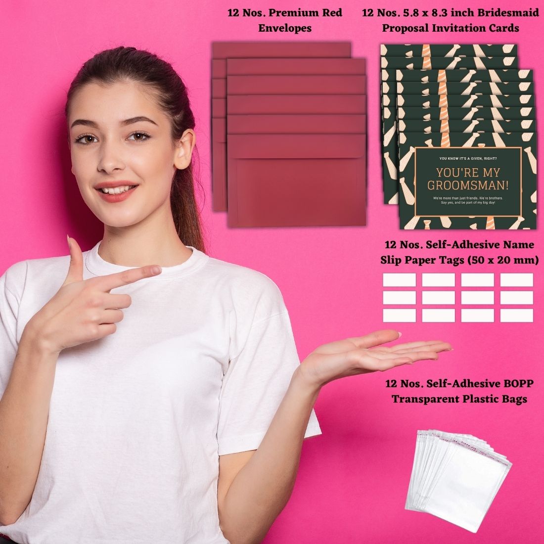 Groomsman Proposal Invitation Cards 5.8x8.3inch | Wedding Invite