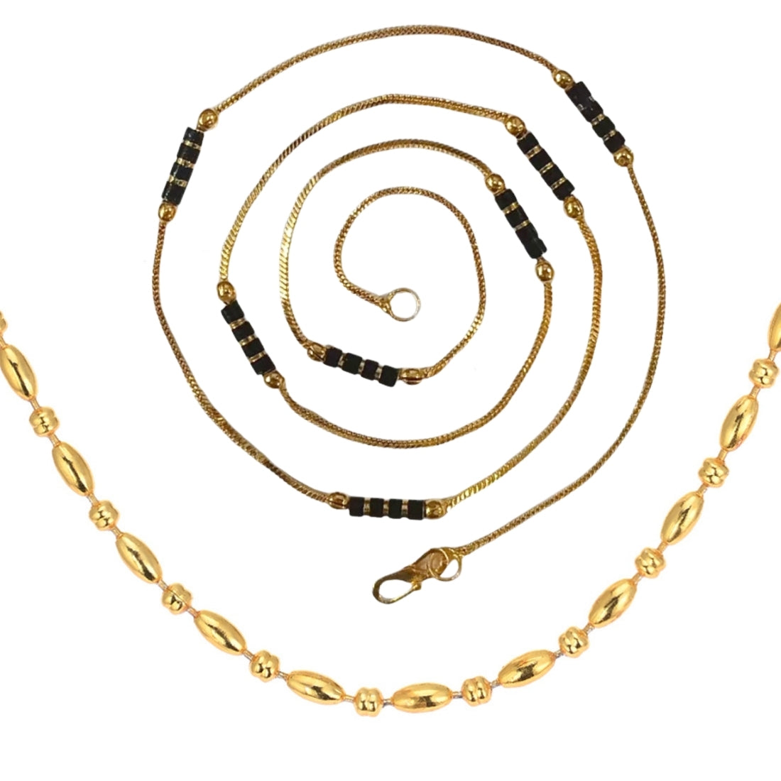 Combo of 2 Gold Plated Chains 22inch Long