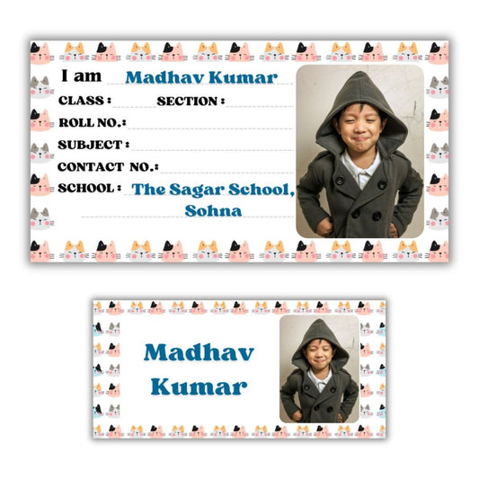 Kids Photo Name Slips & Tags | Pack of 63 | 36 Name Slips & 27 Tags